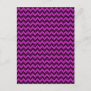 Lila Zig Zag Glitzer Postkarte