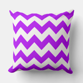 Lila Zig Zag Streifenkissen Kissen