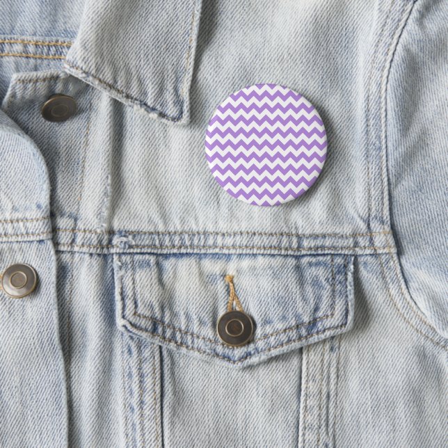 Lila Zigzag, Lila Zickzack, geometrisches Muster Button (Beispiel)
