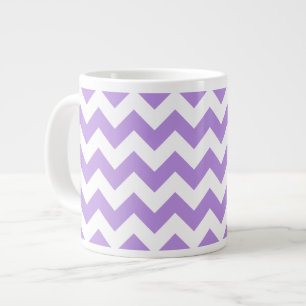 Lila Zigzag, Lila Zickzack, geometrisches Muster Jumbo-Tasse
