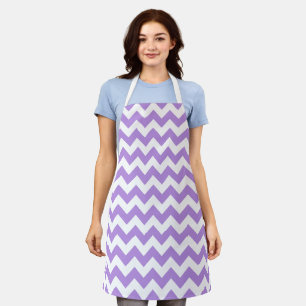 Lila Zigzag, Lila Zickzack, geometrisches Muster Schürze
