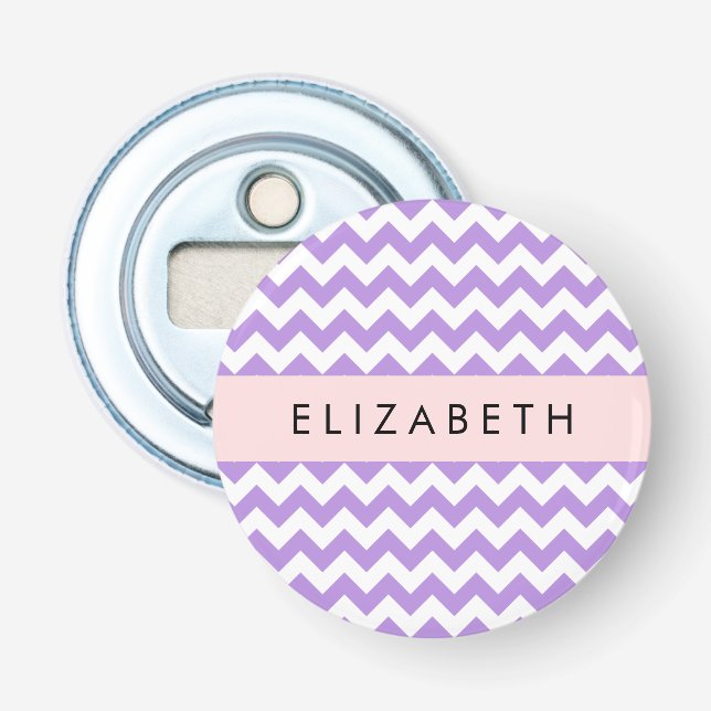 Lila Zigzag, Lila Zickzack, Ihr Name Flaschenöffner (Vorderseite)