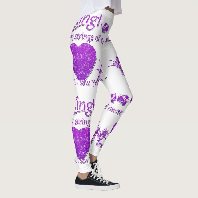 Lila Zing ging mir am Herzen Leggings (Rechts)