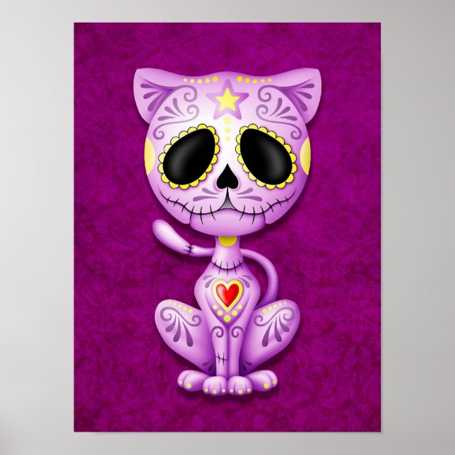 Lila Zombie Sugar Kitten Poster (Vorne)