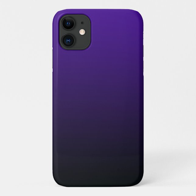 Lila zu Black Gradient iPhone Case (Rückseite)