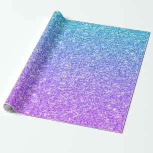 Lila zu blauen ombre Imitate Glitzer Textur Geschenkpapier