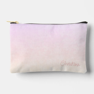 Lila zu Champagne Ombré Urban Grunge mit Name Zubehörtasche