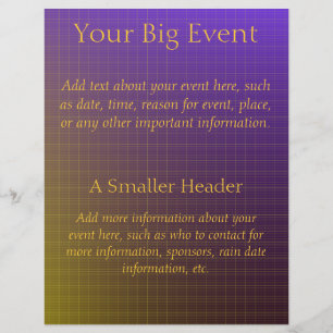 Lila zu Goldmuster Flyer