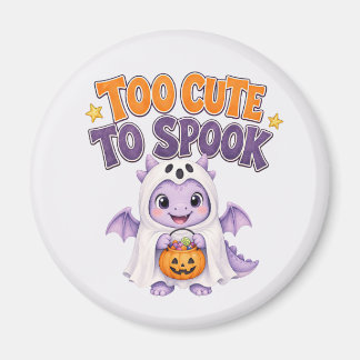 Lila zu süß, um zu erschrecken Halloween-Geist-Dra Magnet