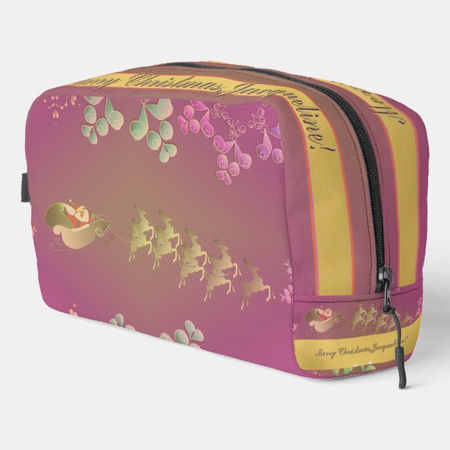 Lila Zubehör für den Weihnachtsmann Waschbeutel (Rechte Ecke)