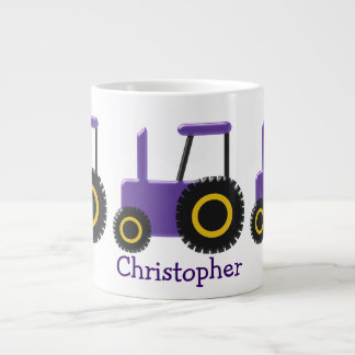 Lila Zugmaschine Jumbo-Tasse