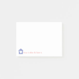 Lila Zuhause ist, wo das Herz Notizen ist