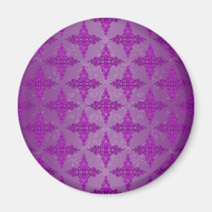Lila Zweiton Damast Magnet