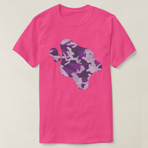 LilaBeere-Tarnmuster-Farbspritzer T-Shirt
