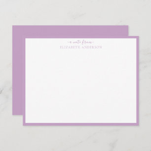 Lilac 'A Note from' Classic Border Note Card Mitteilungskarte