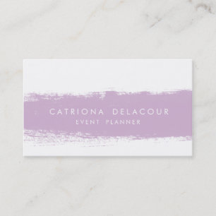 Lilac Abstrakt Watercolor Splash Business Card Visitenkarte