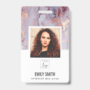 LILAC AGATE MITARBEITER-FOTO BARCODE-NAMENSCHILD AUSWEIS