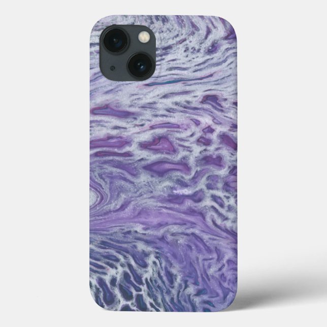 Lilac Akrylic Posing Abstrakt Fluid Art Case-Mate iPhone Hülle (Rückseite)