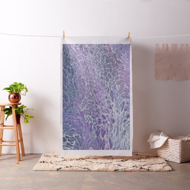Lilac Akrylic Posing Abstrakt Fluid Art Stoff (Beispiel)