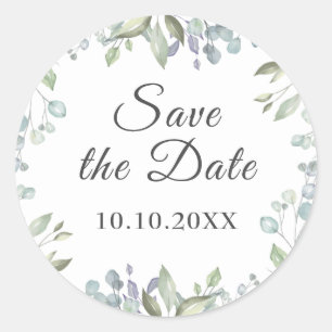 Lilac-Aquarell Save the Date Favor Runder Aufkleber