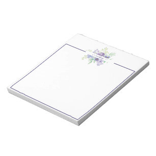 Lilac Aquarellblume personalisiert Notizblock