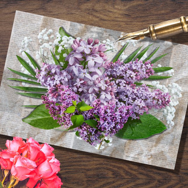 Lilac Baby Breath Bouquet Decoupage Tissue Paper Seidenpapier (Von Creator hochgeladen)