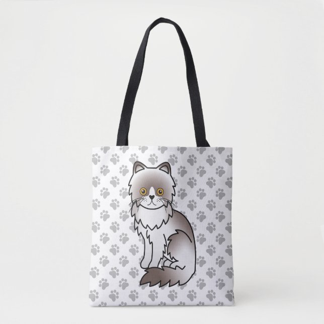 Lilac Bi Colour Persischer Cartoon Cat & Paws (Vorderseite)