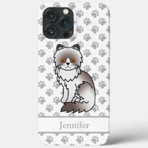Lilac BiColor Persischer Niedlicher Cartoon Katze Case-Mate iPhone Hülle
