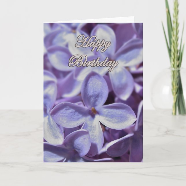Lilac Birthday Card Karte (Vorderseite)