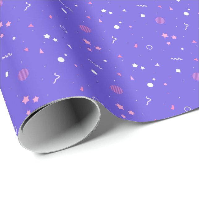 Lilac Bliss Birthday Wrapping Paper Geschenkpapier (Rolleneckpunkt)