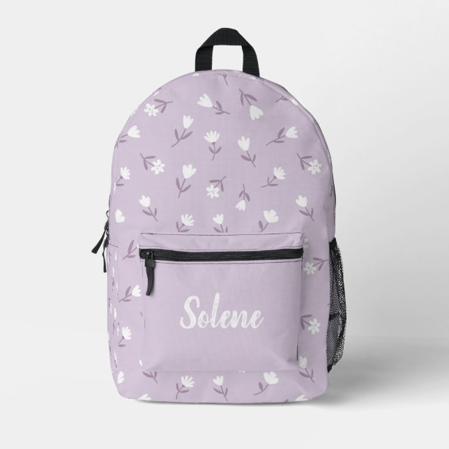 Lilac Bloom Bedruckter Rucksack (Vorderseite)