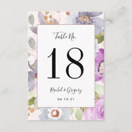 Lilac Blooms | Benutzerdefinierbare Tischnummer