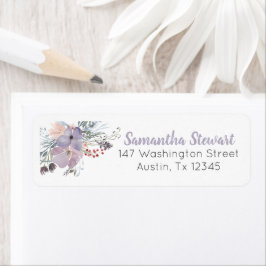 Lilac Blooms Floral Custom Stationery Address
