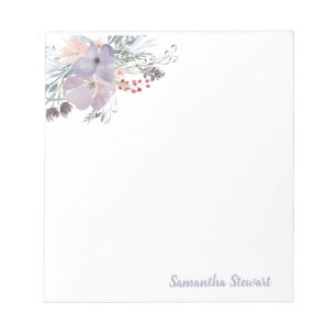Lilac Blooms Personalisierte Blumengestation Notizblock