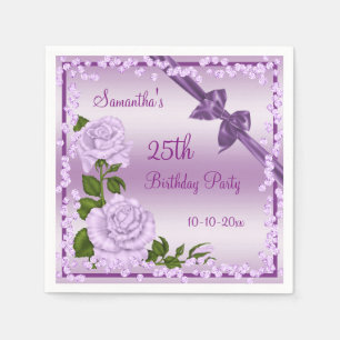 Lilac Blossom, Bows & Diamonds 25. Serviette