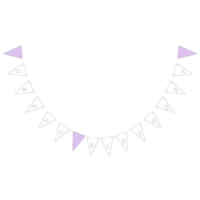Lilac Blossom Happy Birthday Bunting Flags Wimpelkette (Alle)