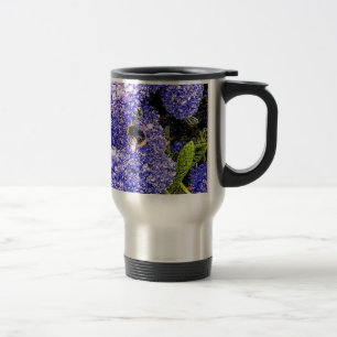 Lilac Blue Blume Bee Reisebecher