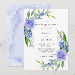 Lilac Blue Hyacinth Tulip Polterabend Invites
