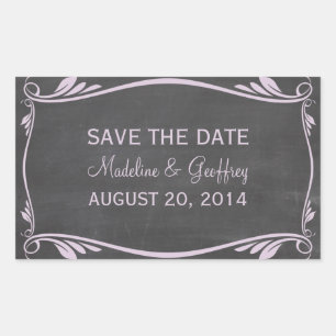 Lilac Blühe Chalkboard Save the Date Stickers