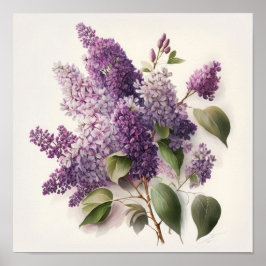 Lilac Blume Art Print Poster