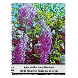 Lilac-Blume blühen im Garten Notizblock