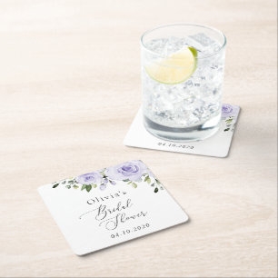 Lilac-Blume, Boho, Brautparty Rechteckiger Pappuntersetzer