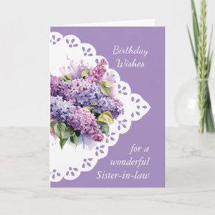 Lilac Blume Bouquet Schwiegervater Geburtstagskart Karte