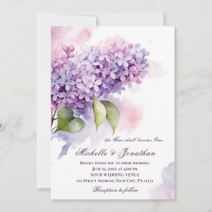 Lilac Blume Christlich Bible Verse Wedding Einladung
