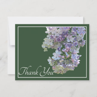 Lilac Blume Grüner Hintergrund Vielen Dank Postkarte