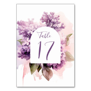 Lilac Blume Hochzeit im Wasser Tischnummer