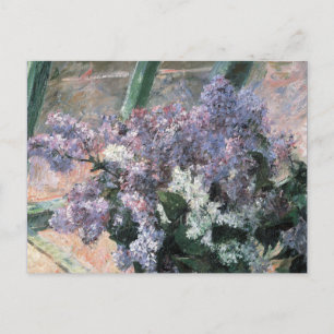 Lilac-Blume in einem Fenster Fine Art Postcard Postkarte