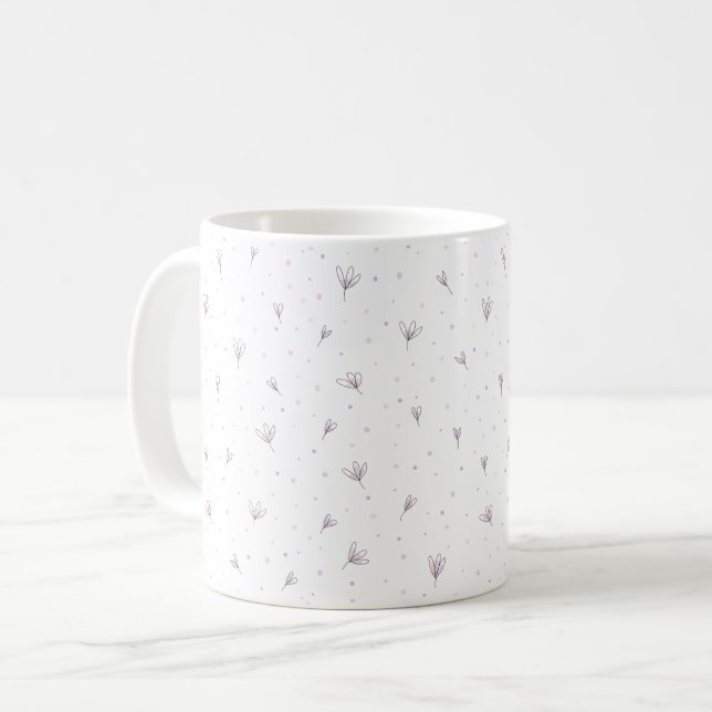 Lilac Blume Kaffeetasse (Vorderseite Links)