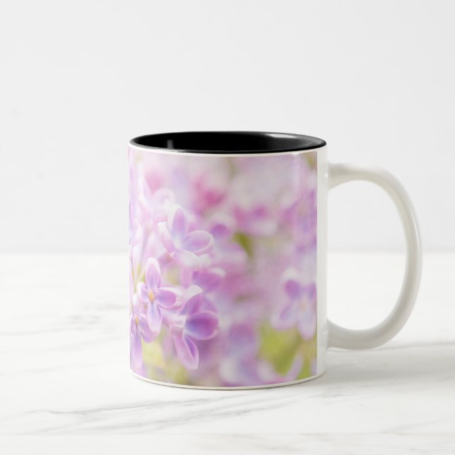 Lilac Blume Mist Zweifarbige Tasse (Rechts)