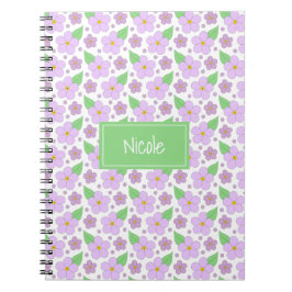 Lilac Blume Muster-Foto-Notebook Notizblock